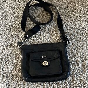 Coach Black Crossbody Bag with Silver Hardware
